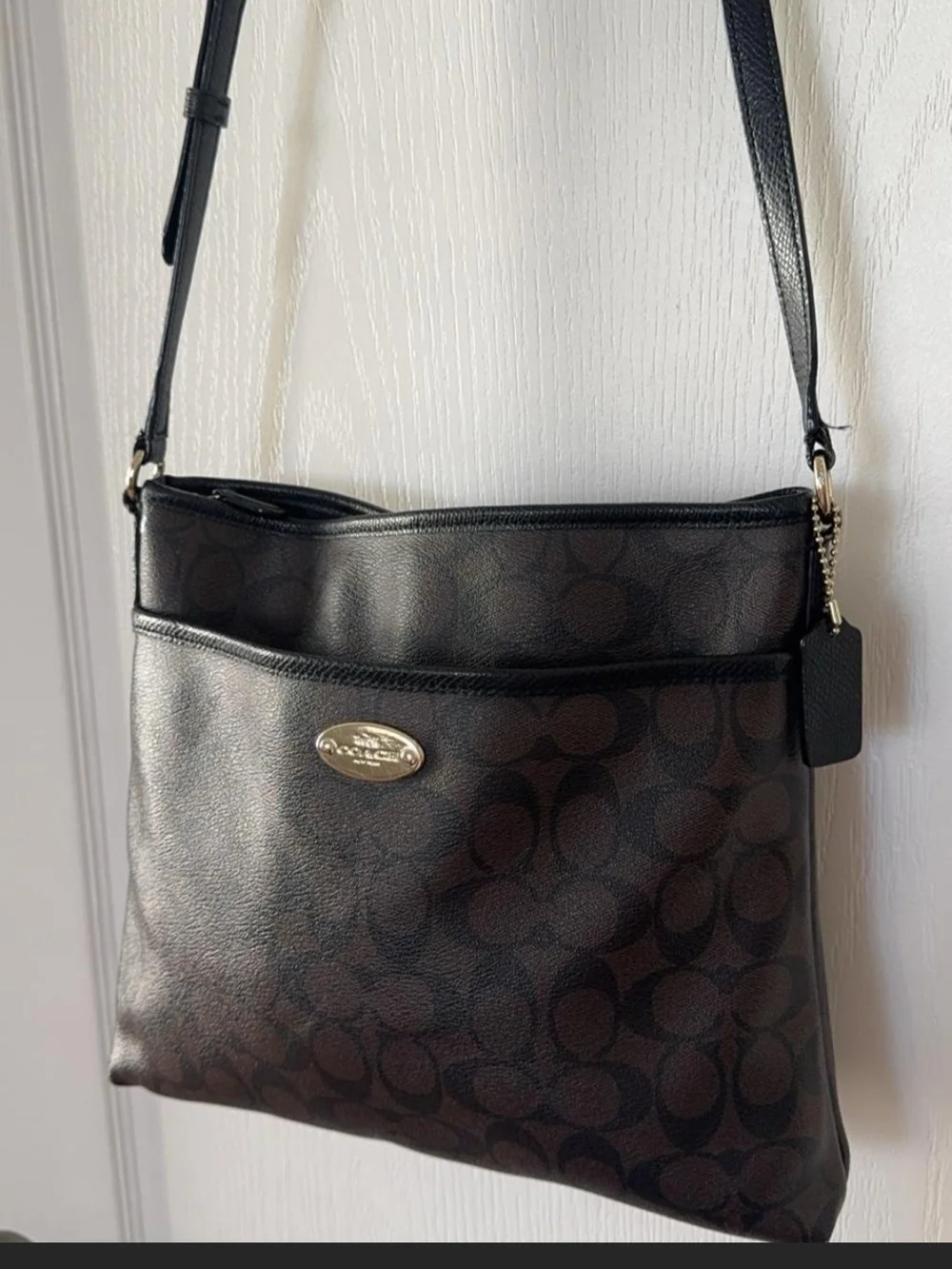 Coach Brown Signature Crossbody Bag - Brown